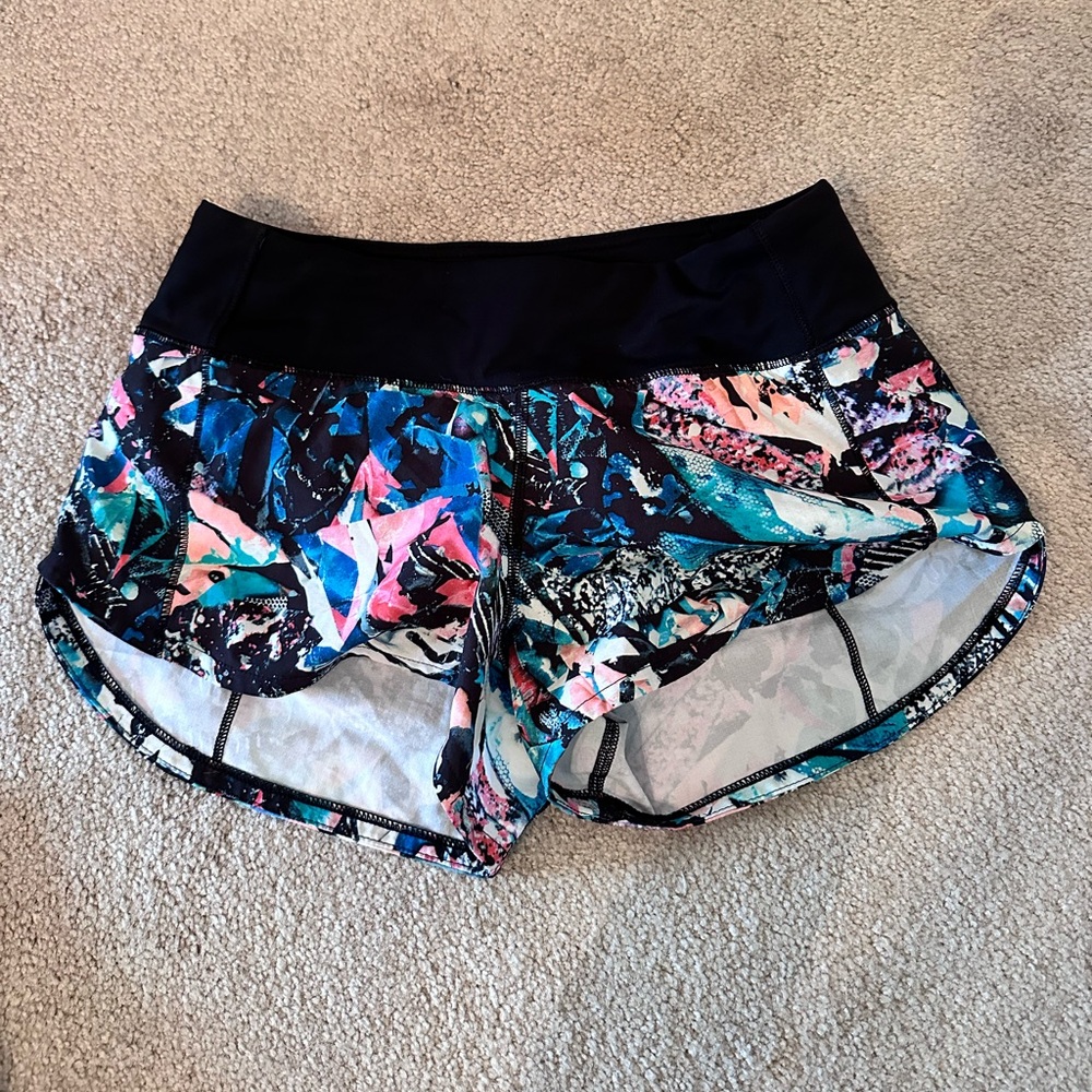 Lululemon speed up shorts size 2